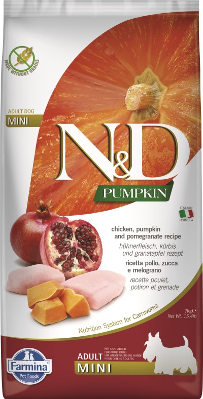 Farmina N&D Pumpkin Dry Dog Food - Chicken & Pomegranate Mini Adult