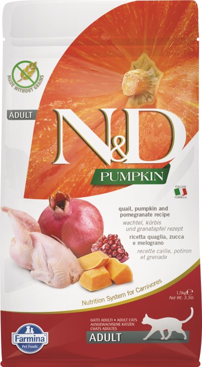 Farmina N&D Pumpkin Dry Cat Food - Quail & Pomegranate Adult