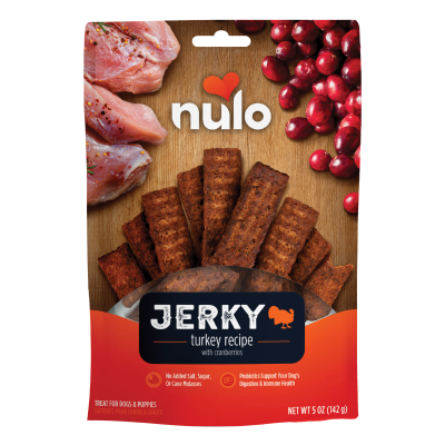 Nulo Dog Treats - Freestyle Jerky Strips Turkey with Cranberries