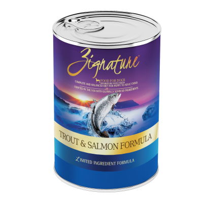 Zignature Canned Dog Food - Trout & Salmon-Case of 12