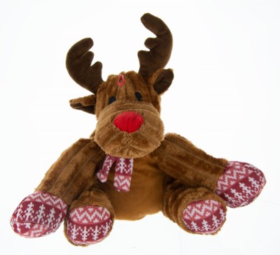 Patchwork Dog Toy - Christmas Sitting Reindeer
