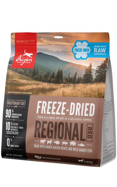 Orijen Dog Food - Freeze Dried Regional Red