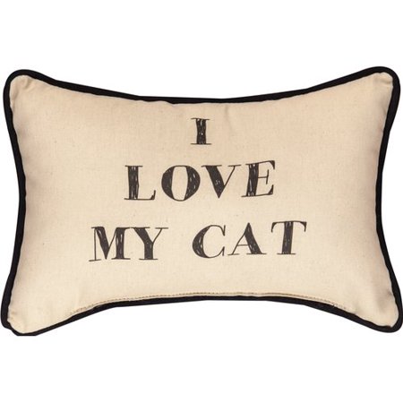 Manual Woodworkers Pillow - I Love My Cat