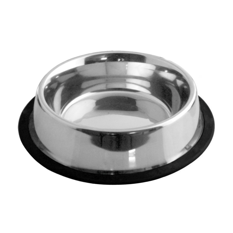 Arjan Stainless Steel Non-Skid Pet Bowl with Ridges