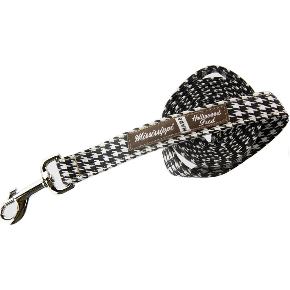 Hollywood Feed Mississippi Made Dog Leash - Houndstooth