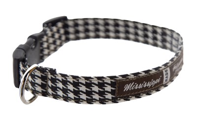 Hollywood Feed Mississippi Made Dog Collar - Houndstooth