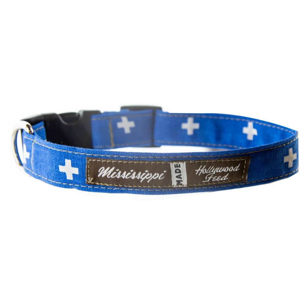 Mississippi Made Dog Collar - Blue Cross