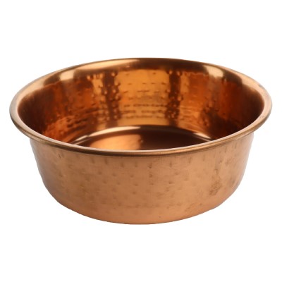 Arjan Pet Bowl - Hammered Copper