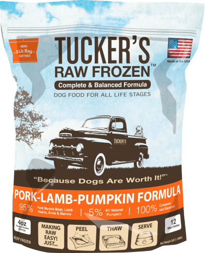 Tucker's Frozen Dog Food - Pork, Lamb, & Pumpkin