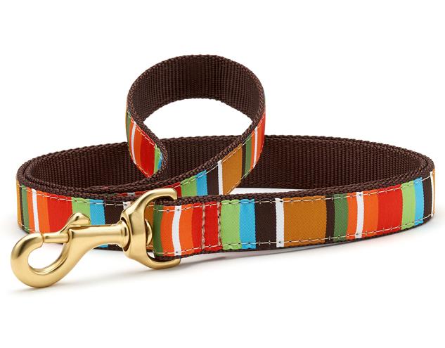 Up Country Lead - Brown Stripe-Narrow