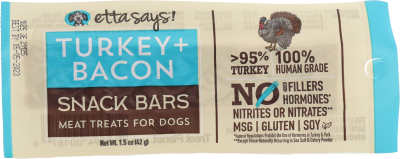 Etta Says! Dog Treat - Turkey & Bacon Snack Bar