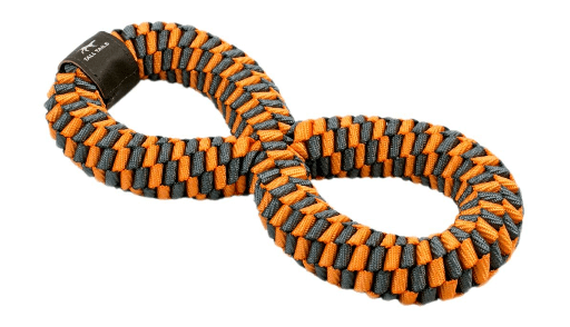 Tall Tails Dog Toy - Infinity Tug Orange & Grey