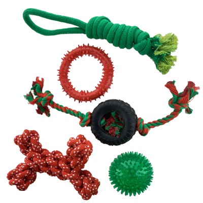 Hollywood Feed Dog Toy Christmas Multipack-5 Toys