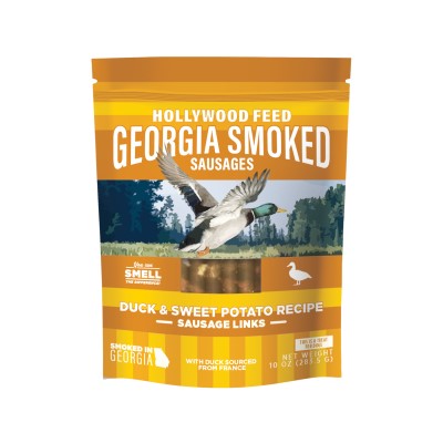Hollywood Feed Georgia Smoked Dog Treat - Duck & Sweet Potato Sausages