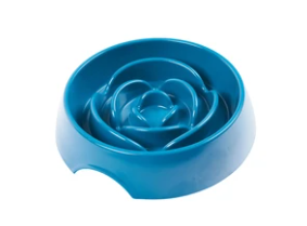 Messy Mutts Interactive Dog Bowl Slow Feeder - Blue