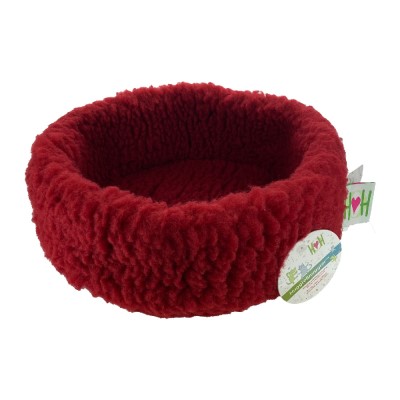 HuggleHounds Small Bed - Red Fleece