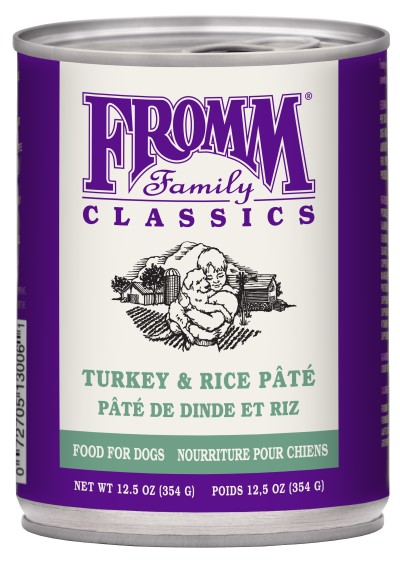 Fromm Classic Canned Dog Food - Turkey & Rice Pâté-Case Of 12