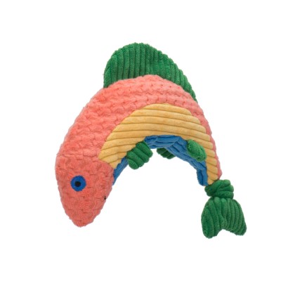 HuggleHounds Dog Toy - Rauccous Rainbow Trout Knottie