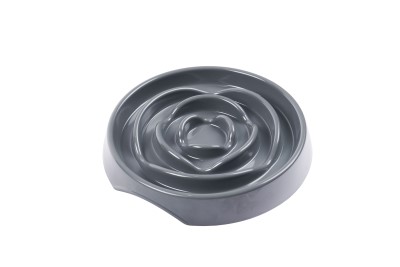 Messy Mutts Interactive Slow Feeder Bowl - Gray