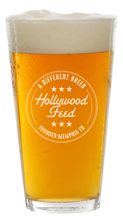 Hollywood Feed Pint Glass - Round Logo