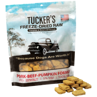 Tucker's Freeze-Dried Dog Food - Pork, Beef, and Pumpkin
