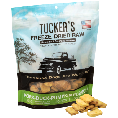 Tucker's Freeze-Dried Dog Food - Pork, Duck, and Pumpkin