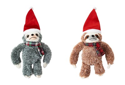 SPOT Dog Toy - Holiday Fun Sloth - Assorted