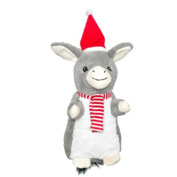 Patchwork Plush Dog Toy - Christmas Donkey