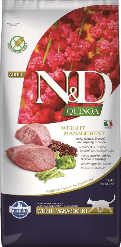 N&D Quinoa Feline Dry Cat Food - Weight Management Lamb