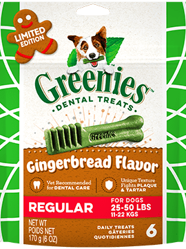 Greenies Dog Dental Treats - Gingerbread Regular