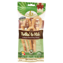 Nothin' to Hide Dog Chew - Mini Candy Cane Chicken-6 count