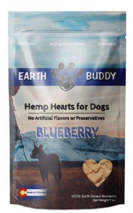 Earth Buddy Dog Supplement - Blueberry Hemp Hearts