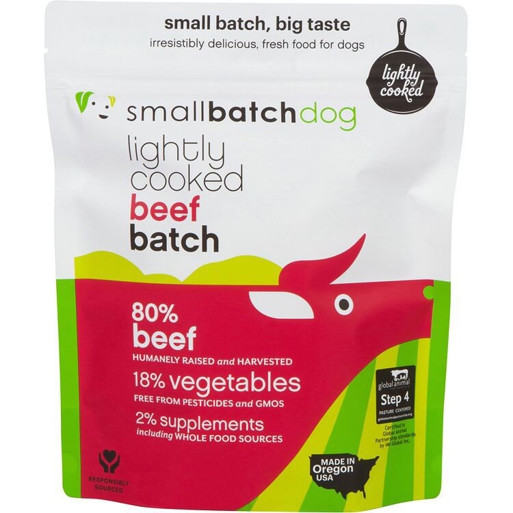 Small Batch Frozen Dog Food - Lightly Cooked Beef Batch