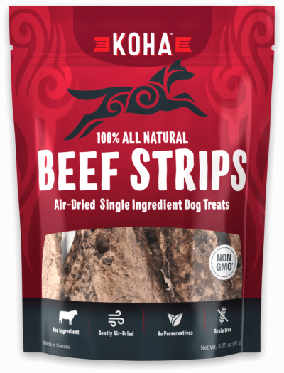 KOHA Dog Treats - Beef Strips Air-Dried
