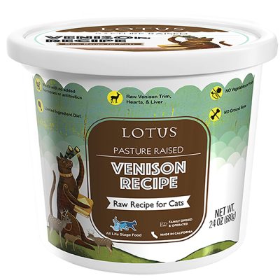 Lotus Frozen Cat Food - Venison Recipe