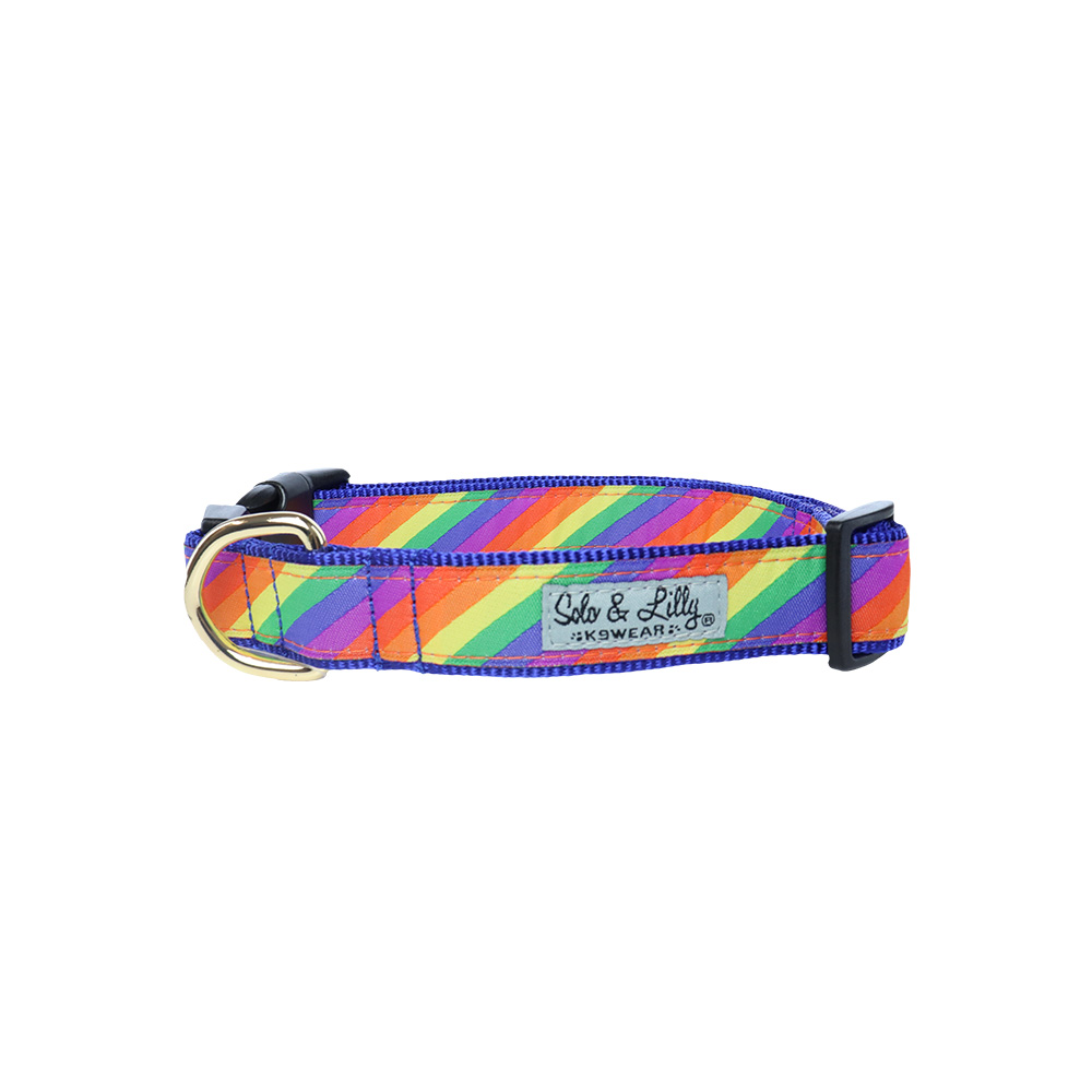 Solo & Lilly Dog Collar - Rainbow