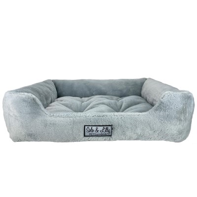 Solo & Lilly Dog Lounger Bed - Grey
