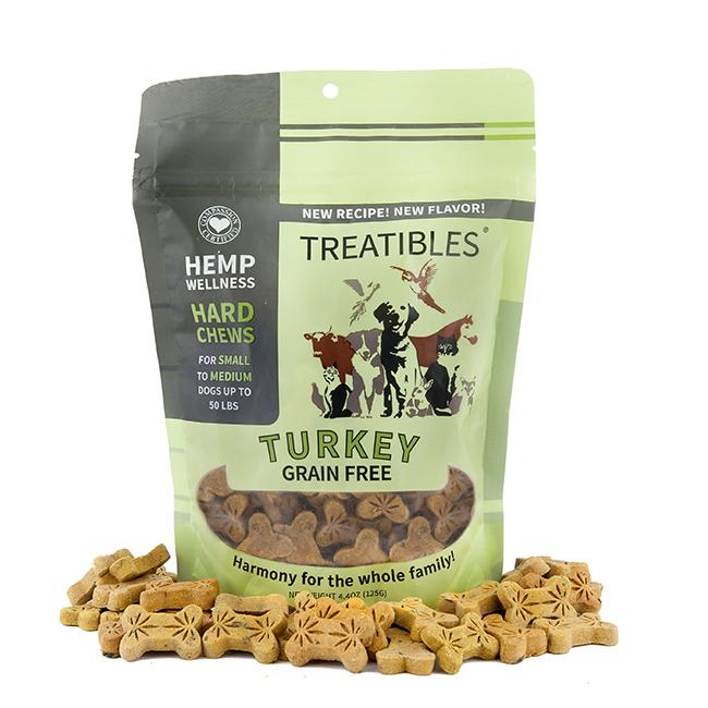 Treatibles Dog Supplement - Turkey Flavor 1mg CBD Hard Chews