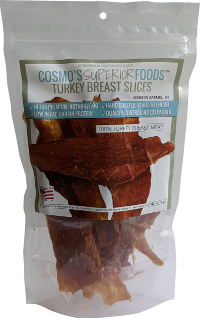 Cosmo's Superior Foods Dog Treats - Turkey Breast Slices