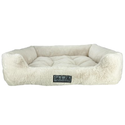 Solo & Lilly Dog Lounger Bed - Cream