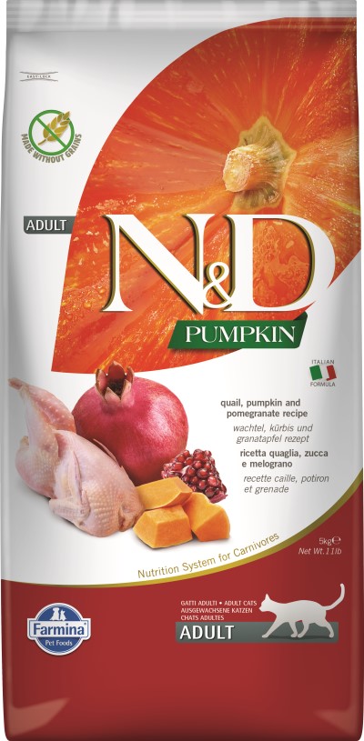 Farmina N&D Pumpkin Dry Cat Food - Quail & Pomegranate Adult