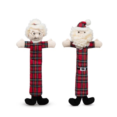 HuggleHounds Dog Toy - Long & Lovelie Santa / Mrs. Clause - Assorted