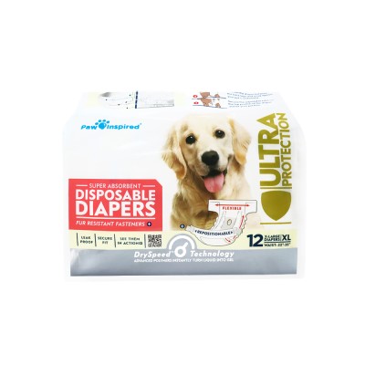 Paw Inspired Disposable Dog Diapers-12 count