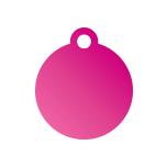 iMARC Customizable Pet ID Tag - Pink Circle