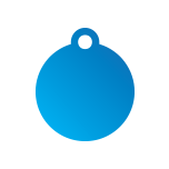 iMARC Customizable Pet ID Tag - Blue Circle