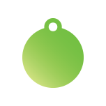 iMARC Customizable Pet ID Tag - Green Circle