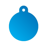 iMARC Customizable Pet ID Tag - Blue Circle
