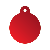 iMARC Customizable Pet ID Tag - Red Circle