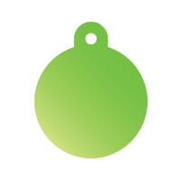 iMARC Customizable Pet ID Tag - Green Circle