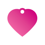 iMARC Customizable Pet ID Tag - Pink Heart
